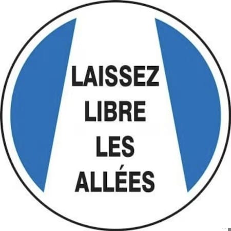 Accuform Keep Aisles Clear - French, Glass, 2 in x 2 in FRVPL909LENS